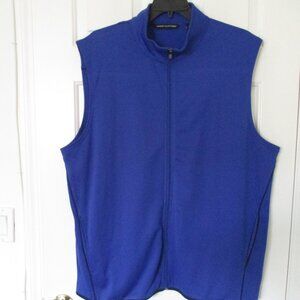 Fairway Outfitters Mens Royal Blue Full Zip Fleece Lined Golf Vest NWOT - 2XL